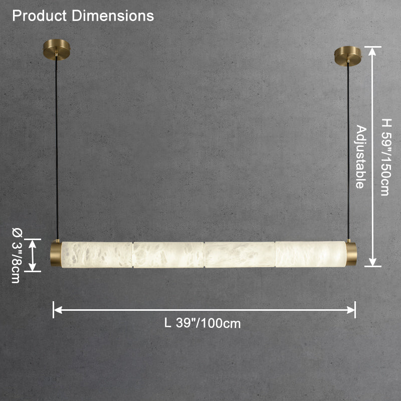Antizer Modern Minimalist Alabaster Linear Pendant Light