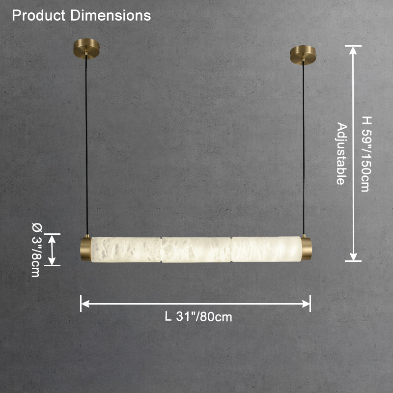 Antizer Modern Minimalist Alabaster Linear Pendant Light