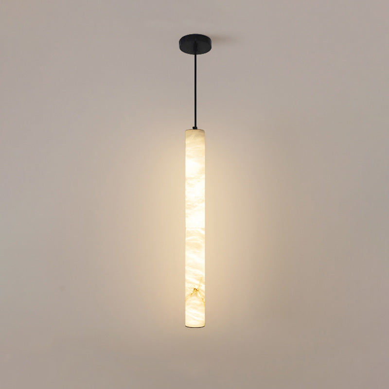 Antizer Minimalist Alabaster Tube Pendant Light