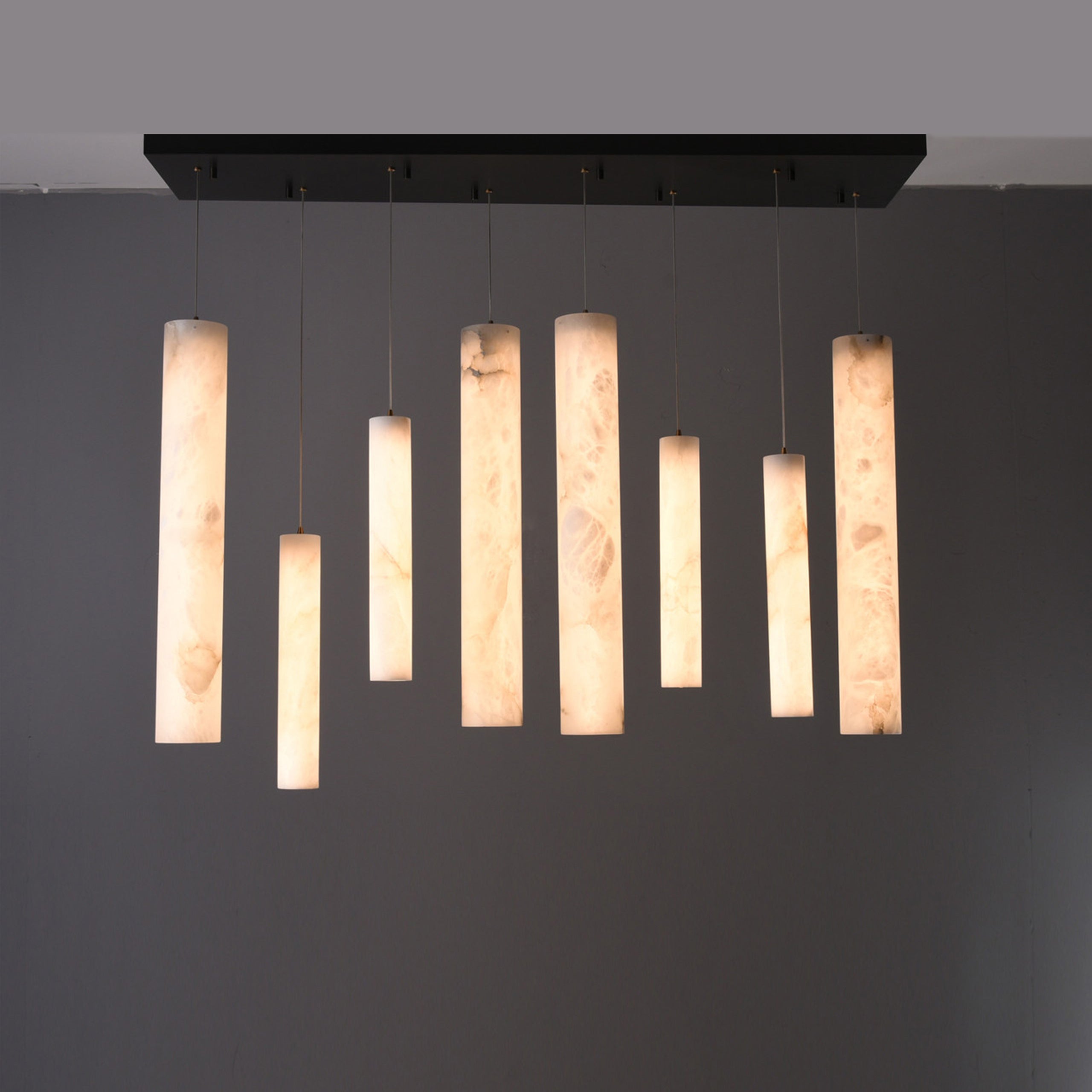 Antizer Minimalist Alabaster Tube Pendant Light