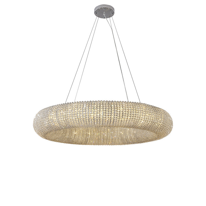 Antizer Luxury Art Halo Crystal Chandelier