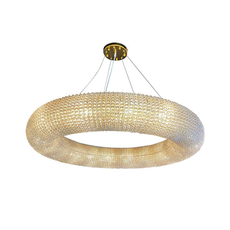 Antizer Luxury Art Halo Crystal Chandelier