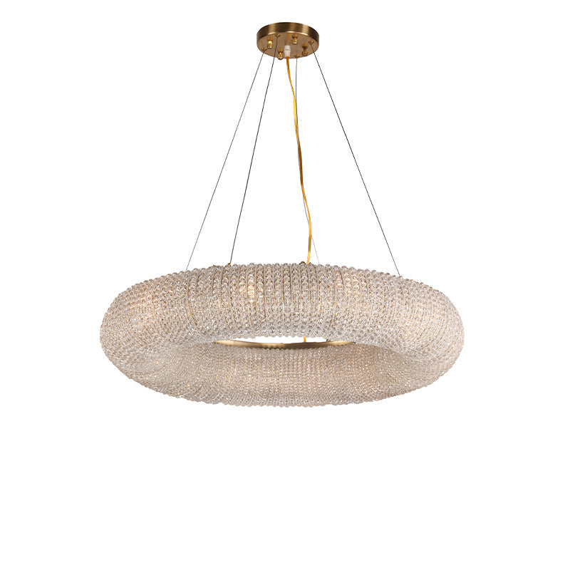 Antizer Luxury Art Halo Crystal Chandelier