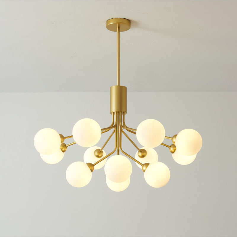 Antizer Modern Frosted Glass Globe Chandelier