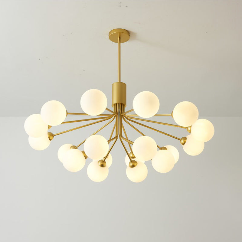 Antizer Modern Frosted Glass Globe Chandelier
