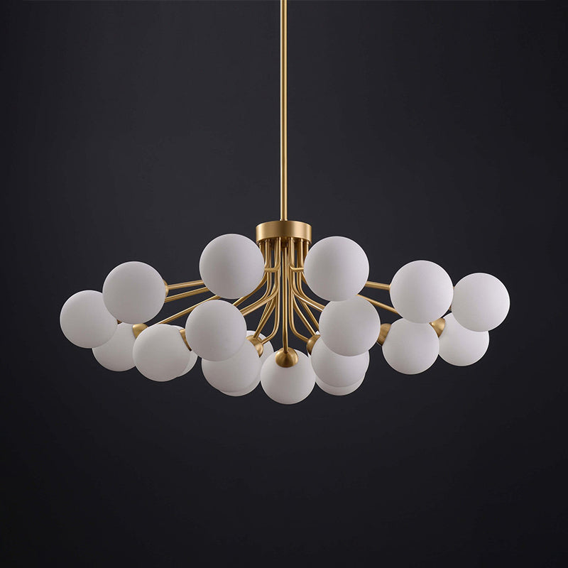 Antizer Modern Frosted Glass Globe Chandelier