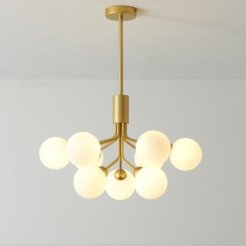Antizer Modern Frosted Glass Globe Chandelier