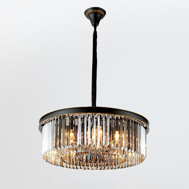 Antizer Smoked Crystal Round Chandelier