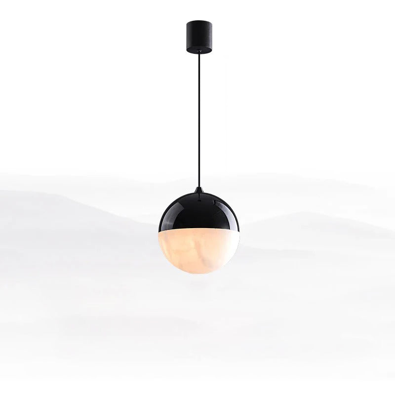 Antizer Modern Alabaster Globe Pendant Light