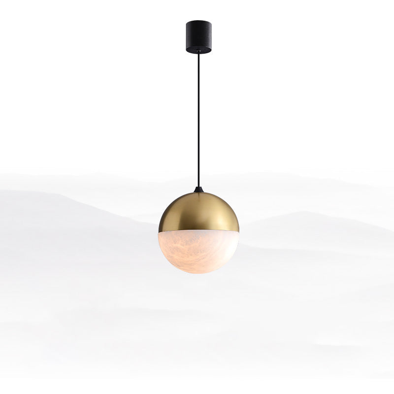 Antizer Modern Alabaster Globe Pendant Light