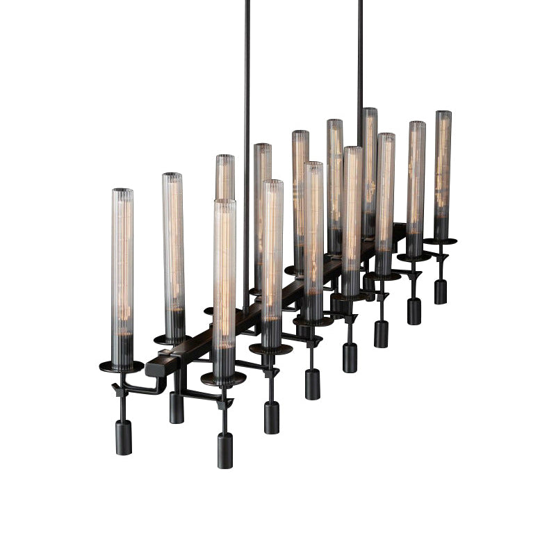 Antizer Candelabra Linear Glass Tube Chandelier