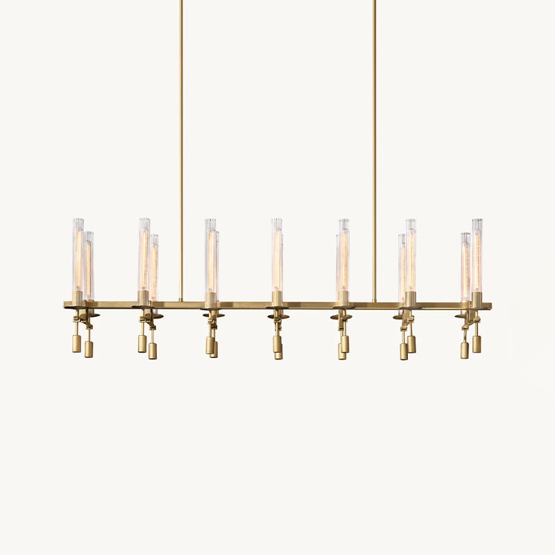 Antizer Candelabra Linear Glass Tube Chandelier