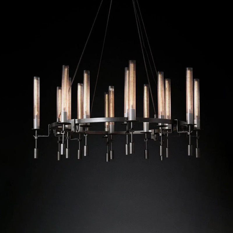 Antizer Candelabra Circular Glass Tube Chandelier