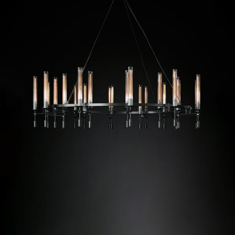 Antizer Candelabra Circular Glass Tube Chandelier