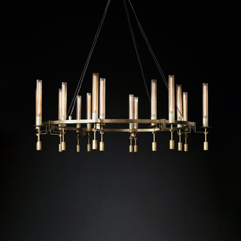 Antizer Candelabra Circular Glass Tube Chandelier