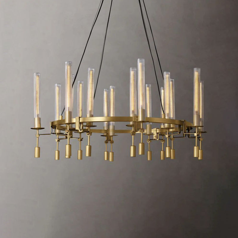 Antizer Candelabra Circular Glass Tube Chandelier