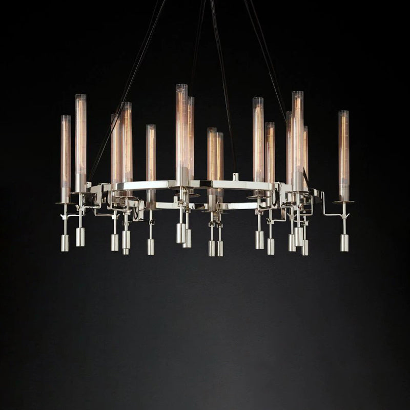 Antizer Candelabra Circular Glass Tube Chandelier