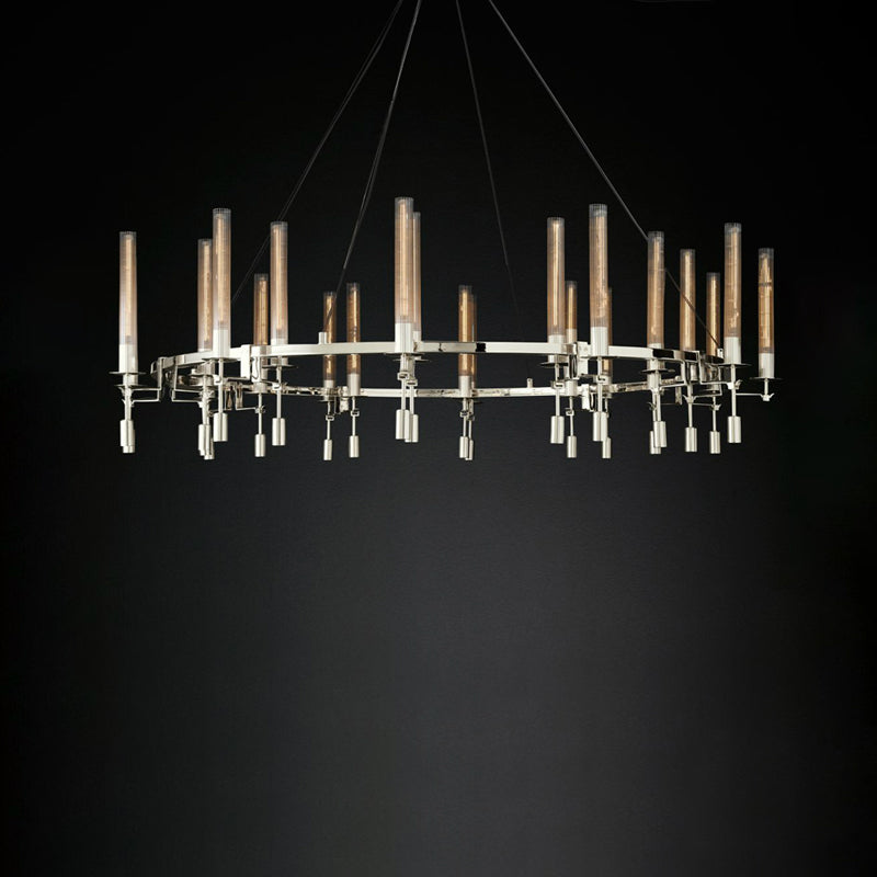 Antizer Candelabra Circular Glass Tube Chandelier