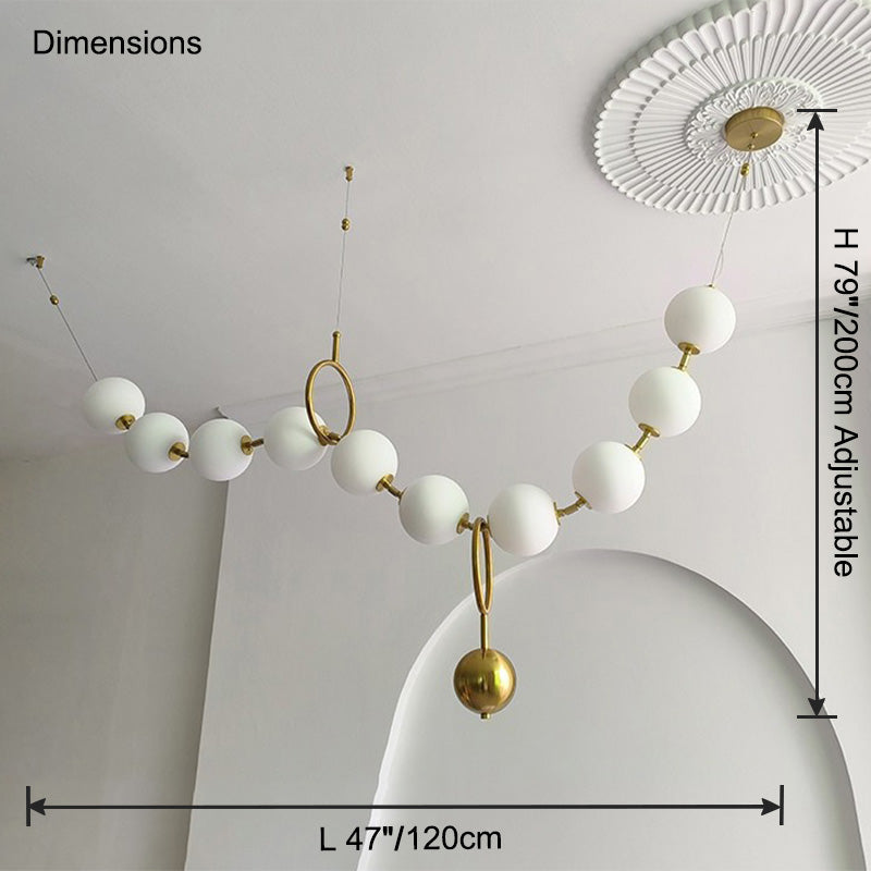 Antizer Art Deco Adjustable Pearl Chandelier