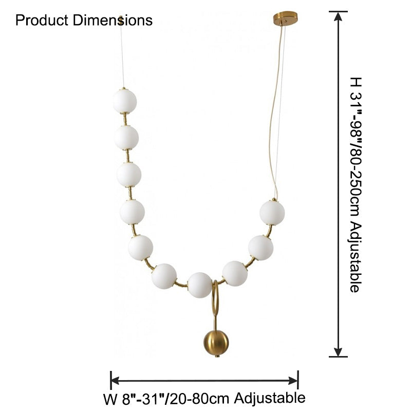 Antizer Art Deco V-Pearl Adjustable Chandelier