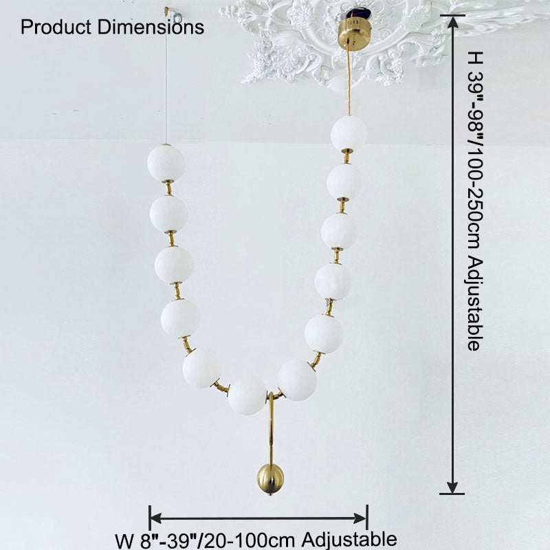 Antizer Art Deco V-Pearl Adjustable Chandelier