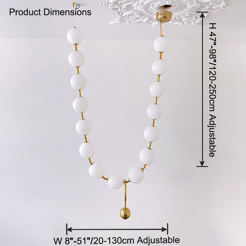 Antizer Art Deco V-Pearl Adjustable Chandelier