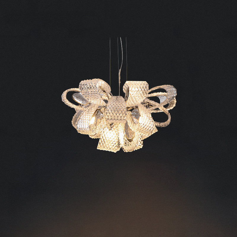 Antizer Art Luxury Glass Flower Chandelier