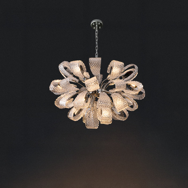Antizer Art Luxury Glass Flower Chandelier