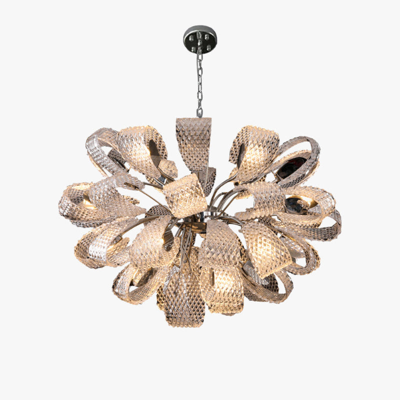Antizer Art Luxury Glass Flower Chandelier