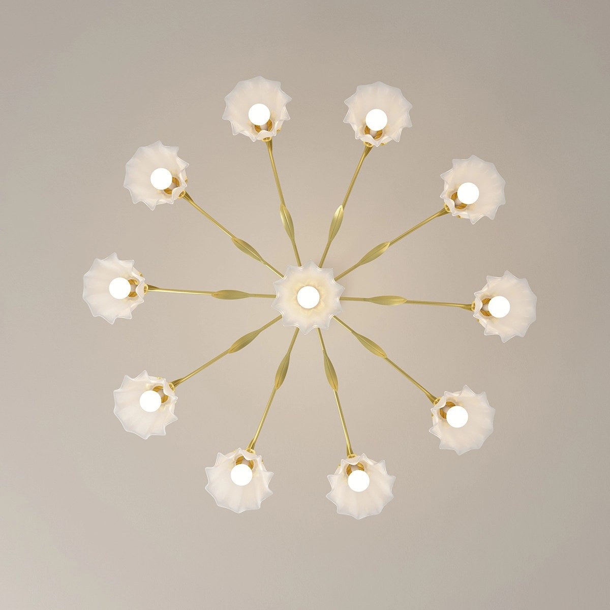 Antizer French Vintage Lily of the Valley Flower Chandelier