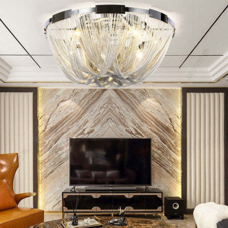 Antizer Luxury Chain Tassel Ceiling Light