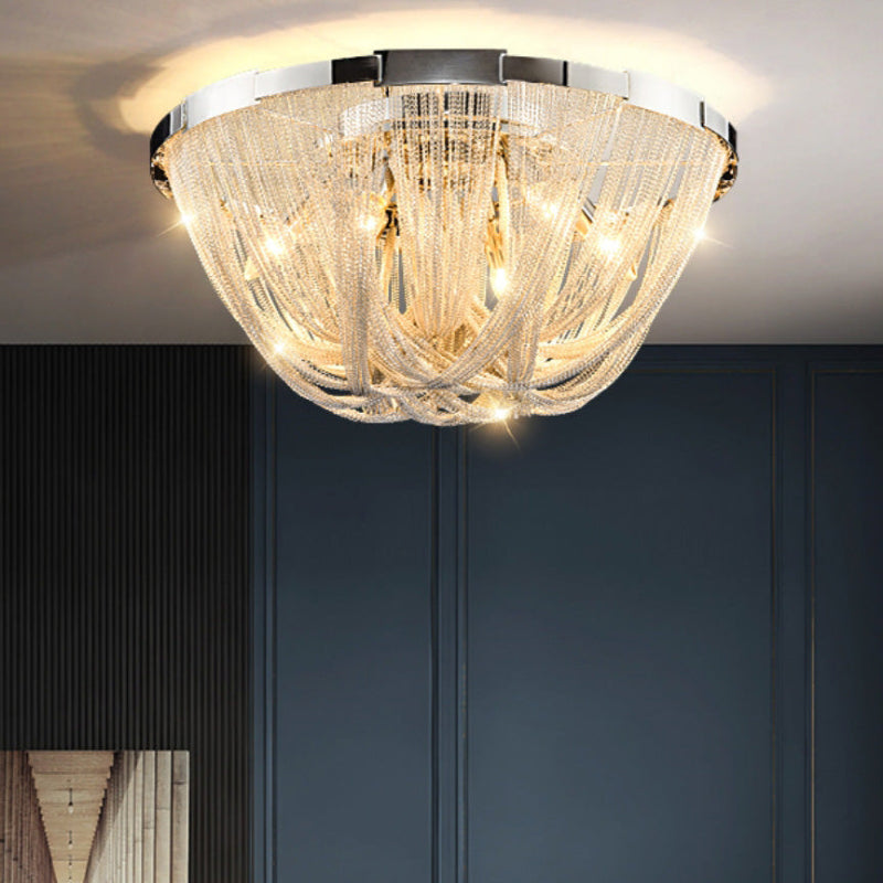 Antizer Luxury Chain Tassel Ceiling Light
