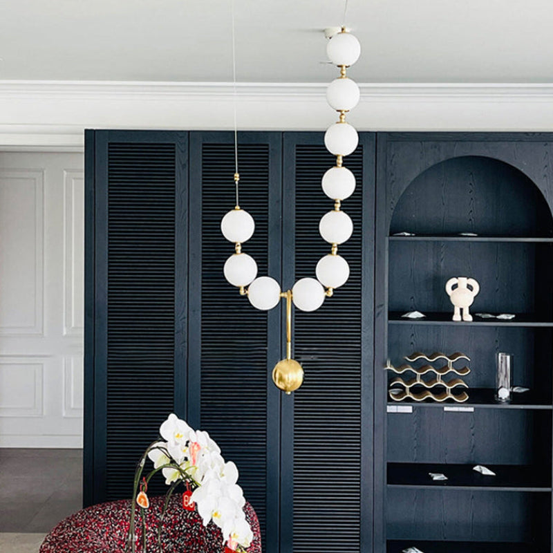 Antizer Art Deco V-Pearl Adjustable Chandelier