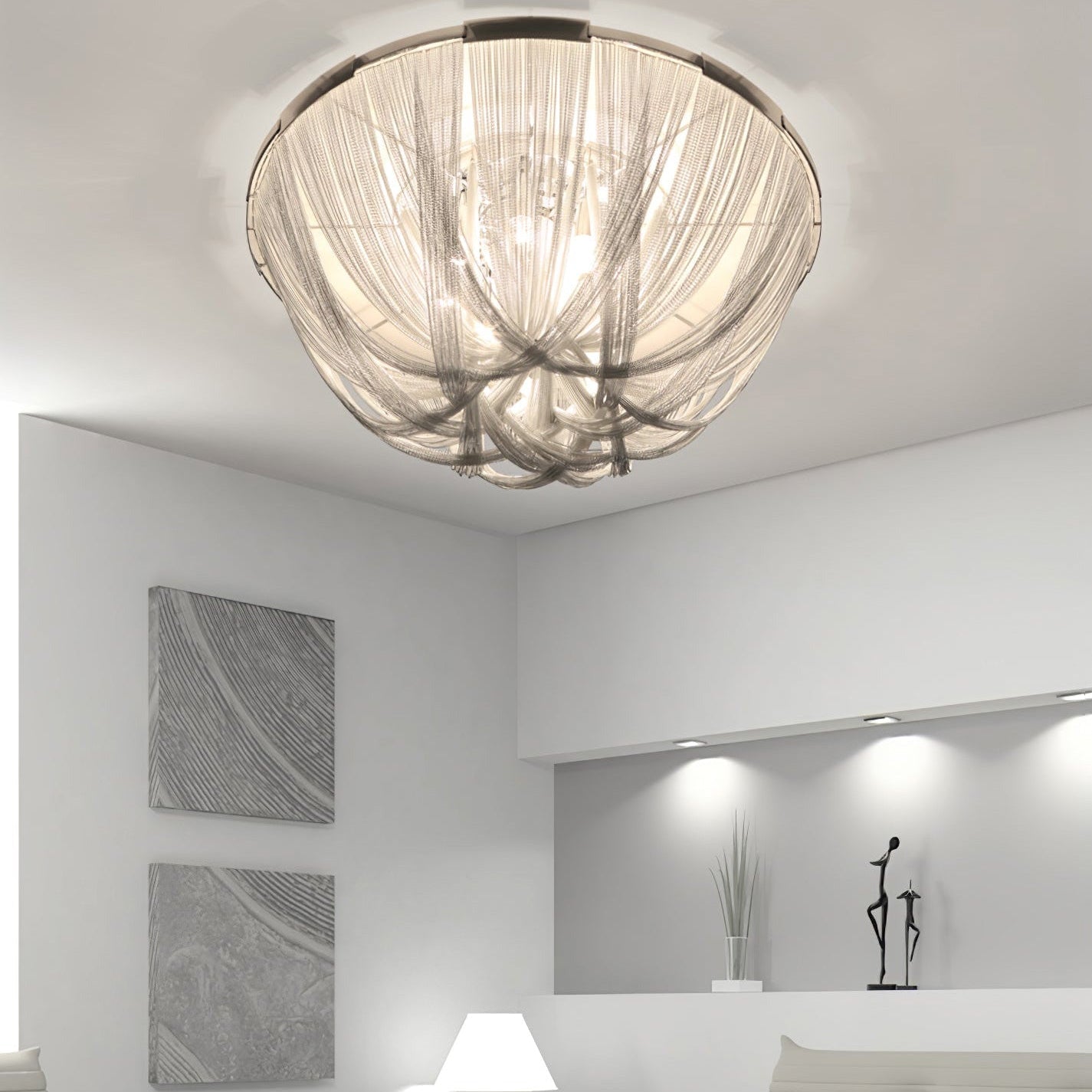 Antizer Luxury Chain Tassel Ceiling Light