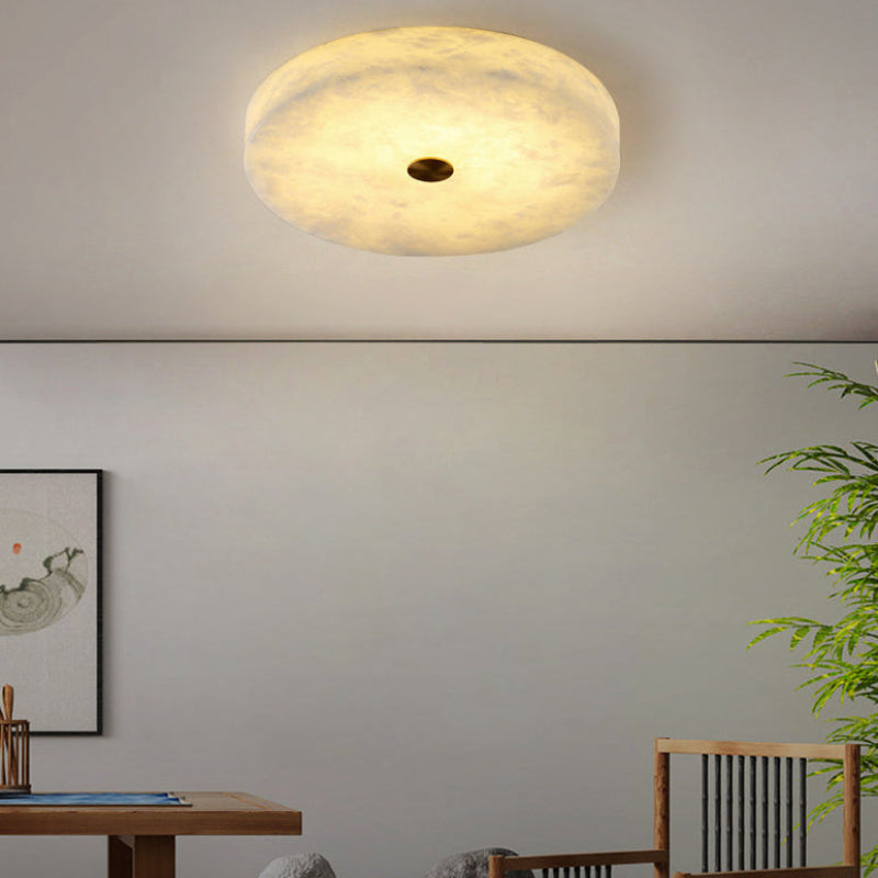 Antizer Modern Round Alabaster Ceiling Light