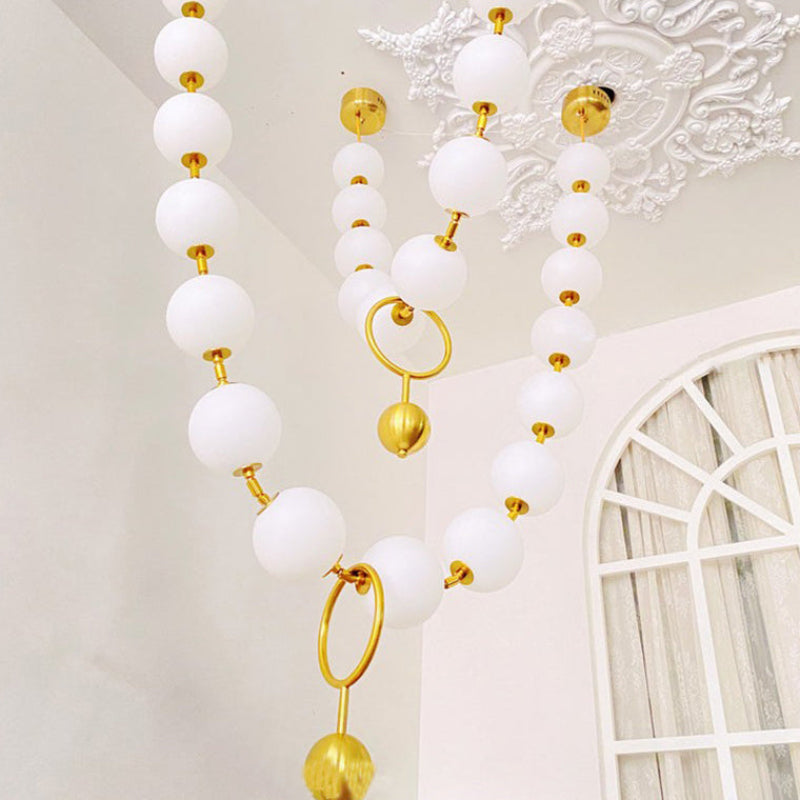 Antizer Art Deco V-Pearl Adjustable Chandelier