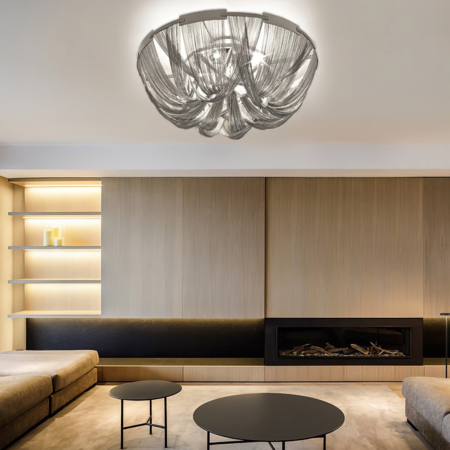 Antizer Luxury Chain Tassel Ceiling Light