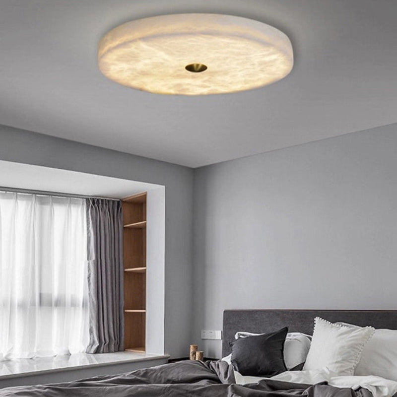 Antizer Modern Round Alabaster Ceiling Light
