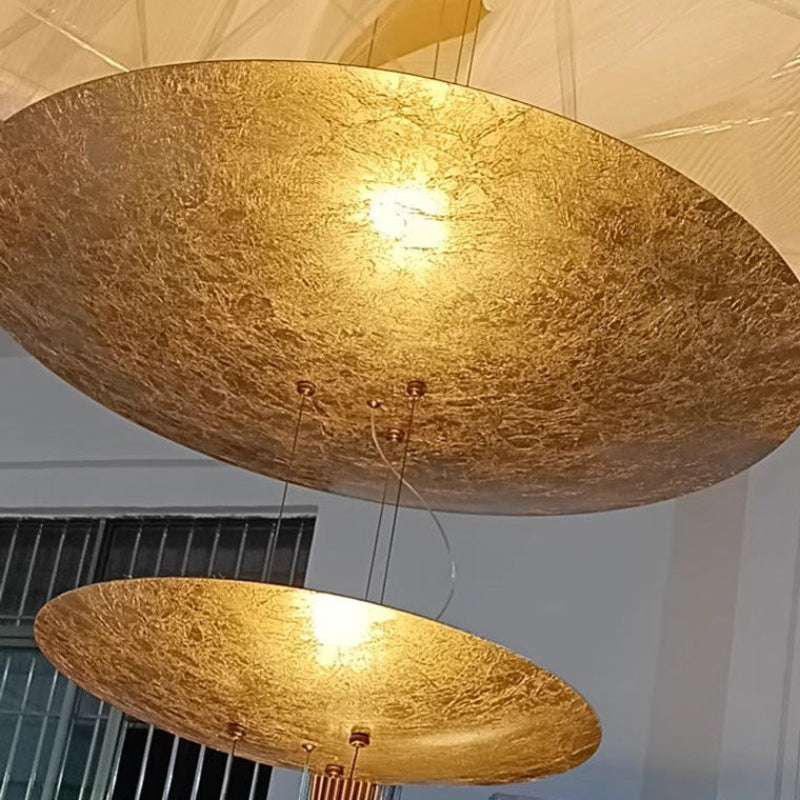 Antizer Gold Tiered Discs Chandelier