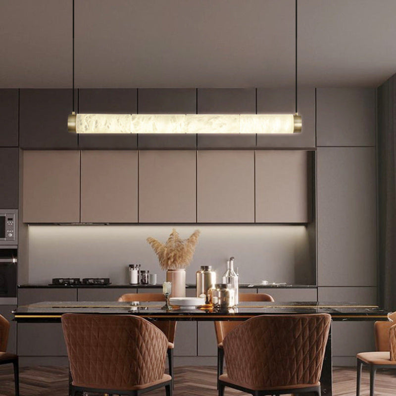 Antizer Modern Minimalist Alabaster Linear Pendant Light