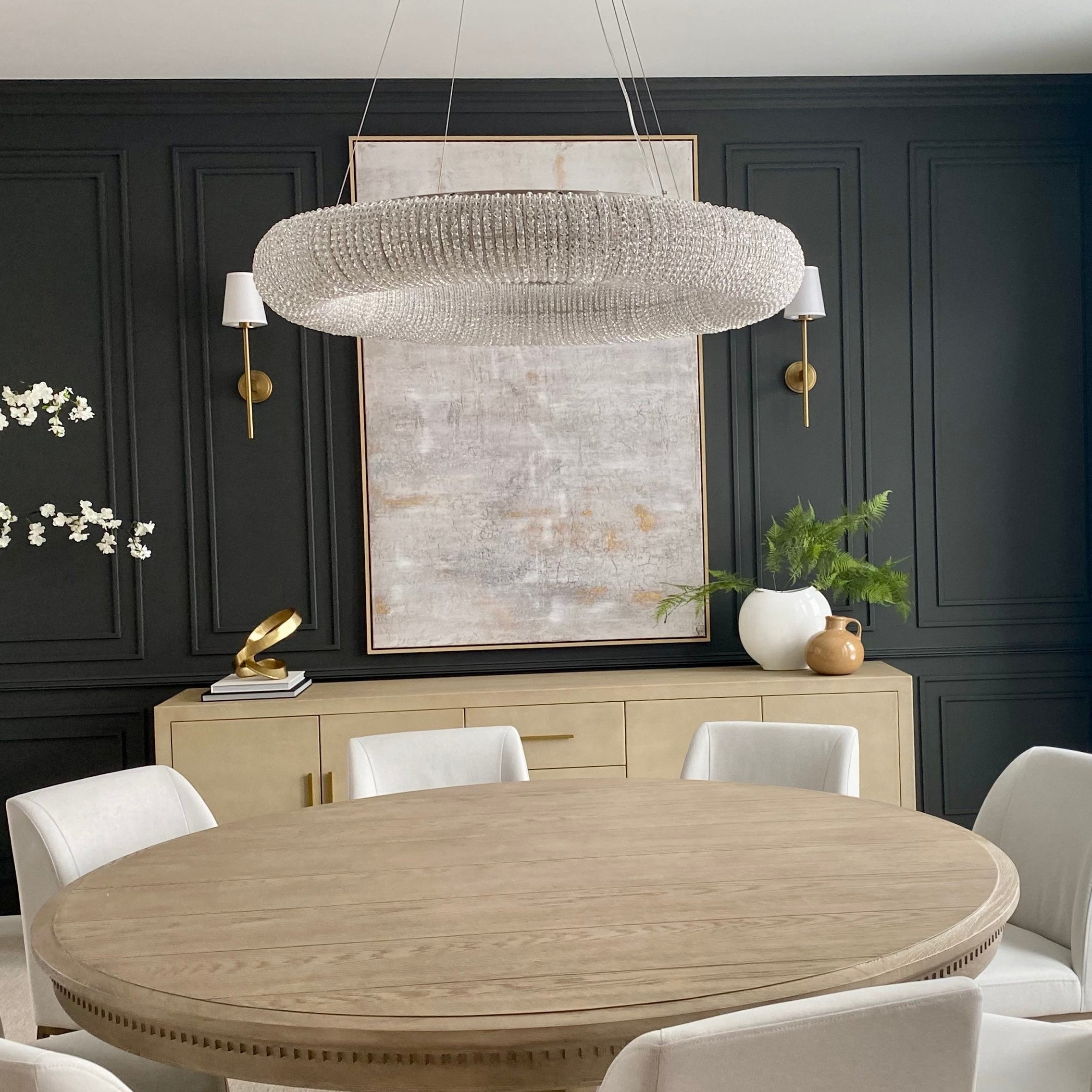 Antizer Luxury Art Halo Crystal Chandelier