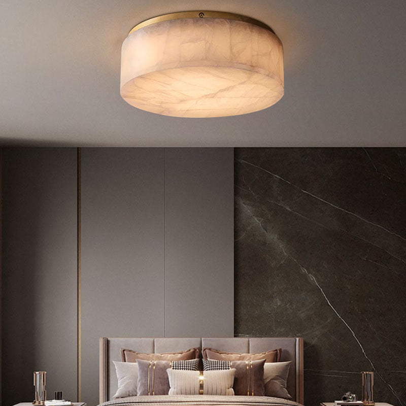 Antizer Minimalist Round Alabaster Ceiling Light
