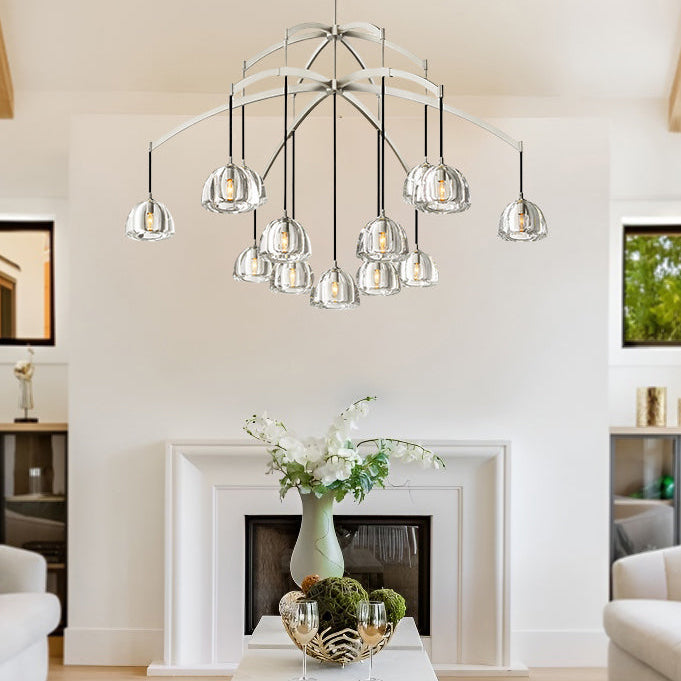 Antizer Modern Branch Hemisphere Round Glass Chandelier