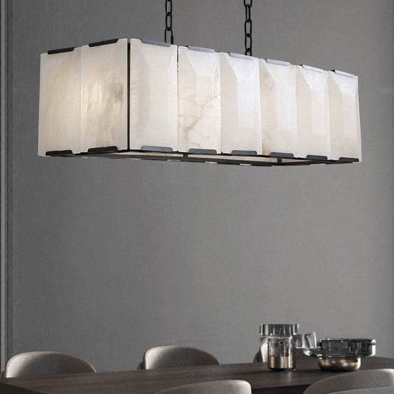 Antizer Rectangular Alabaster Chandelier
