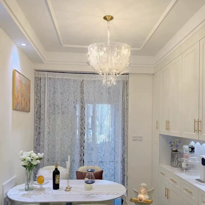 Antizer French Crystal Bead Chandelier