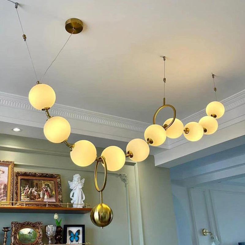 Antizer Art Deco Adjustable Pearl Chandelier