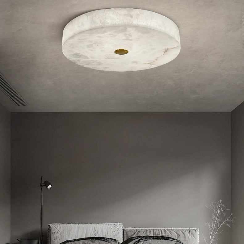 Antizer Modern Round Alabaster Ceiling Light