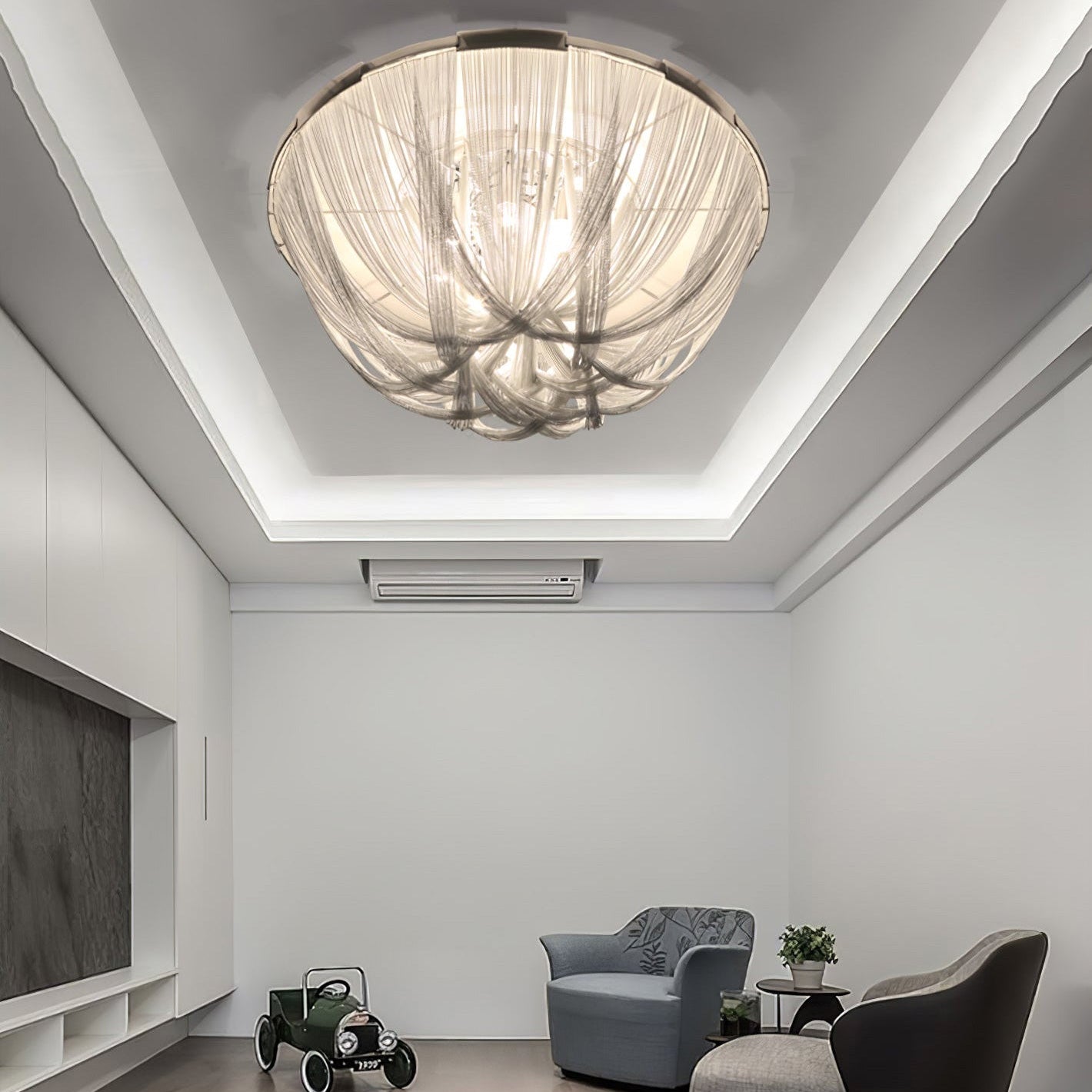 Antizer Luxury Chain Tassel Ceiling Light