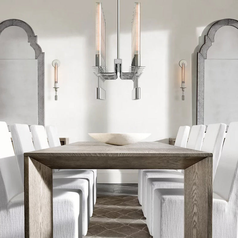 Antizer Candelabra Linear Glass Tube Chandelier