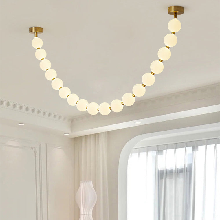 Antizer Luxury Pearl Necklace Chandelier